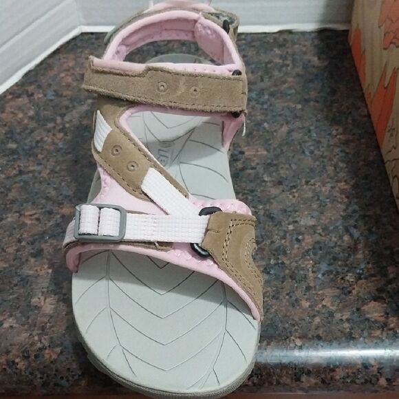 Teva Kids Sandals in Pink and Tan - Picture 3 of 6